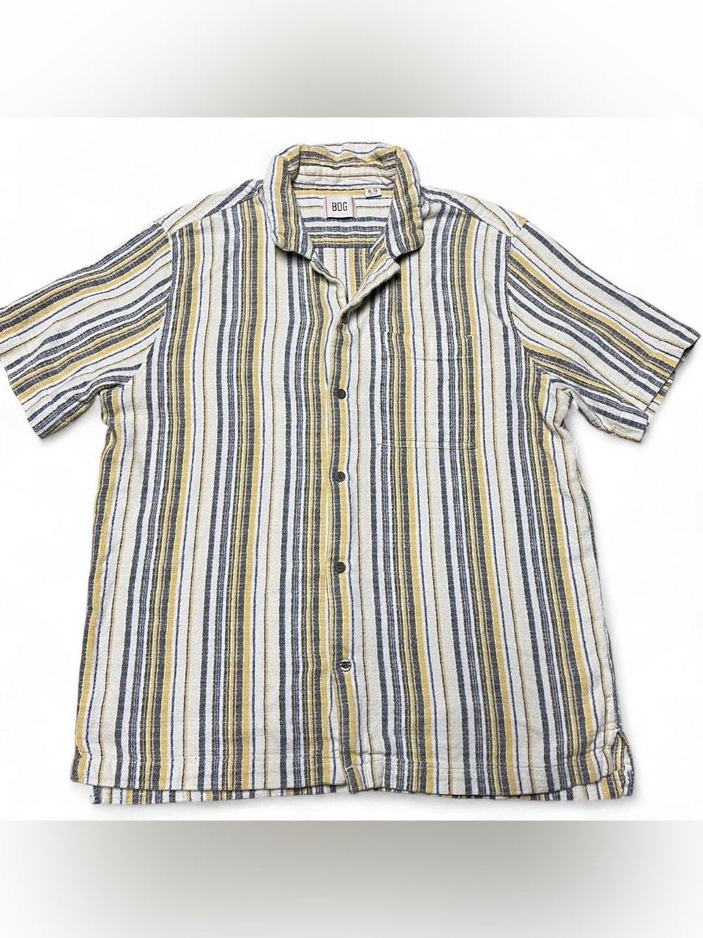 BDG Men’s Resort Wear Cotton Blend Casual Button Down Beachwear Size XL